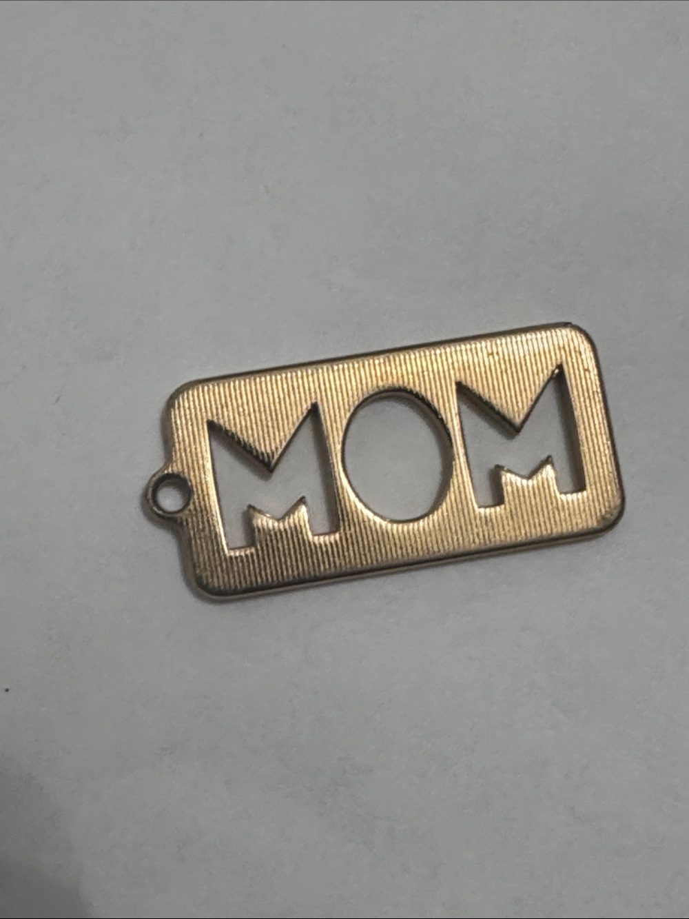 Vintage Avon Gold-tone "MOM" Pendant Charm